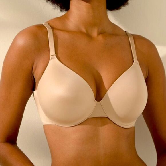 Soma Vanishing Back Full Coverage Tan Underwire Lightly Padded Bra Size 32D - Picture 1 of 8